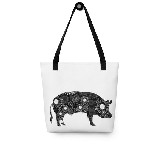 Pig Sunflowers Tote bag