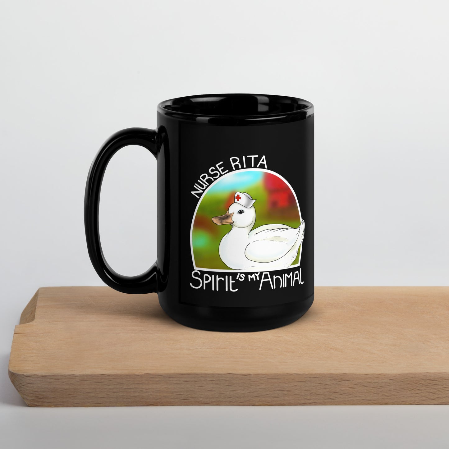 Nurse Rita Black Glossy Mug