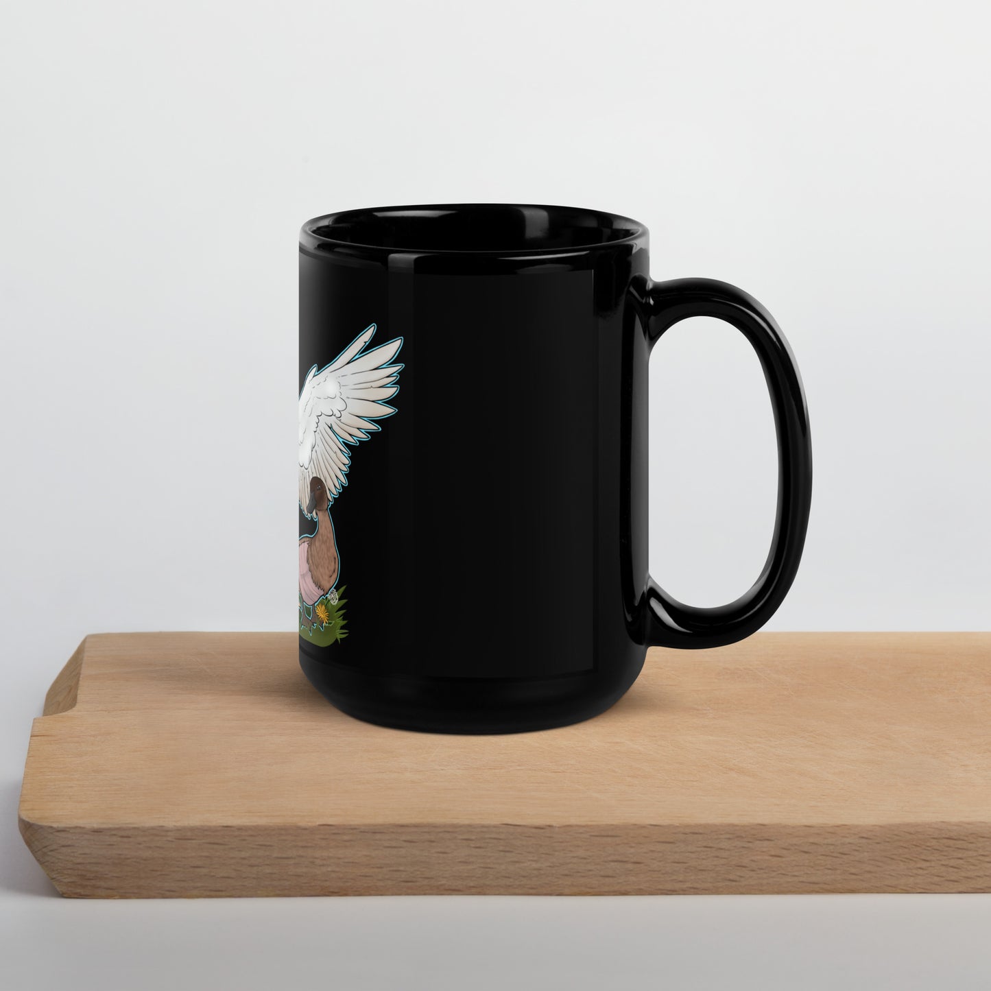 Mumbles and Gang Black Glossy Mug