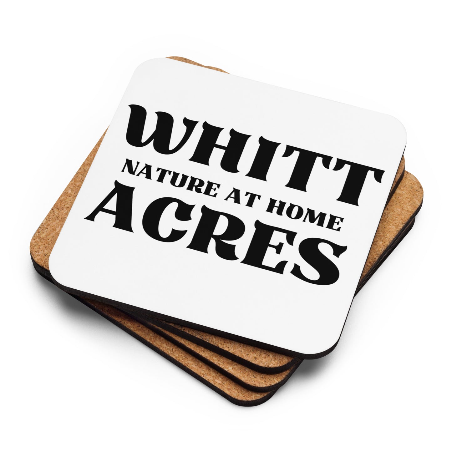 Whitt Acres NAH Cork-back coaster