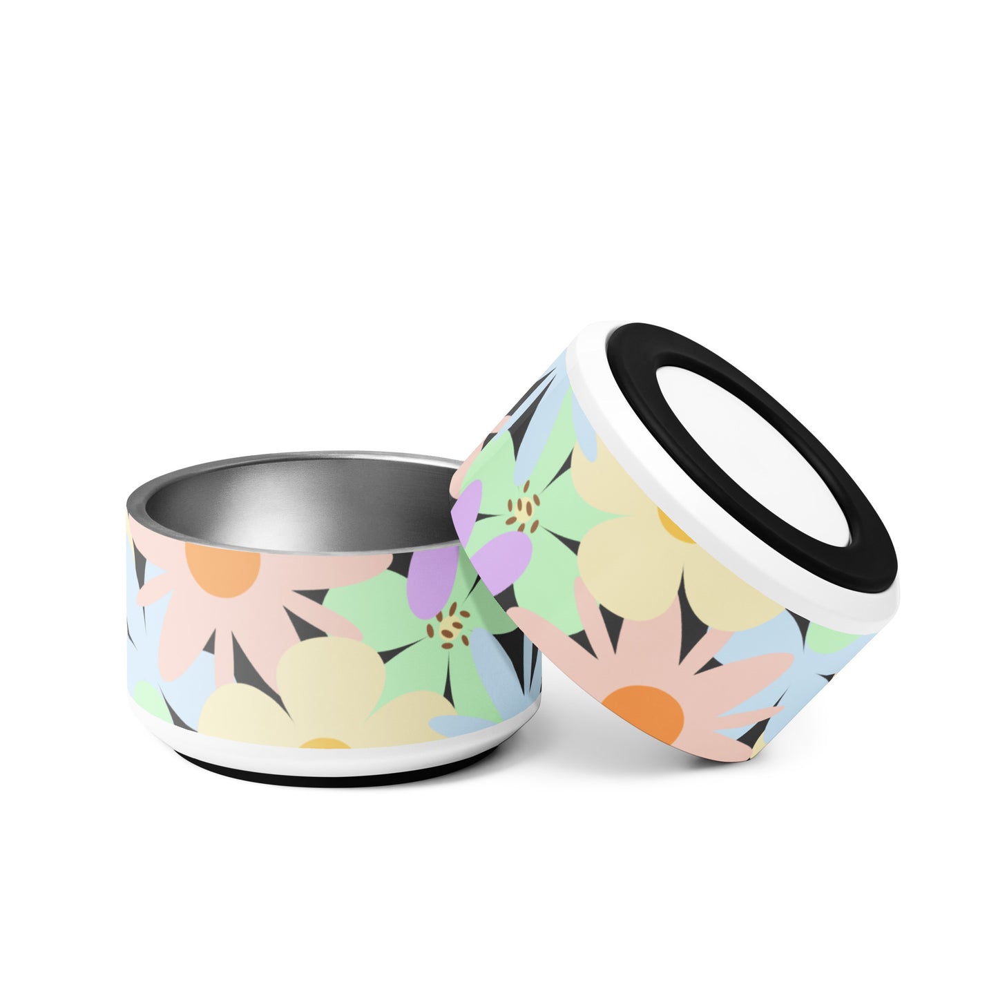 Colorful Flower Pattern Pet bowl