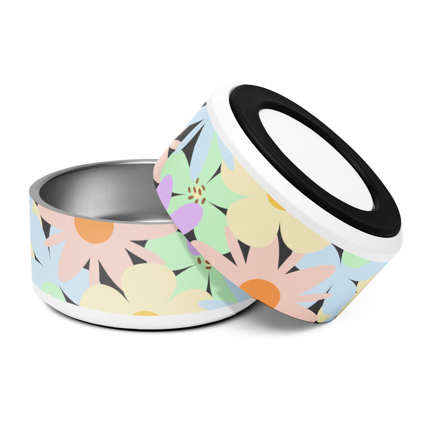 Colorful Flower Pattern Pet bowl