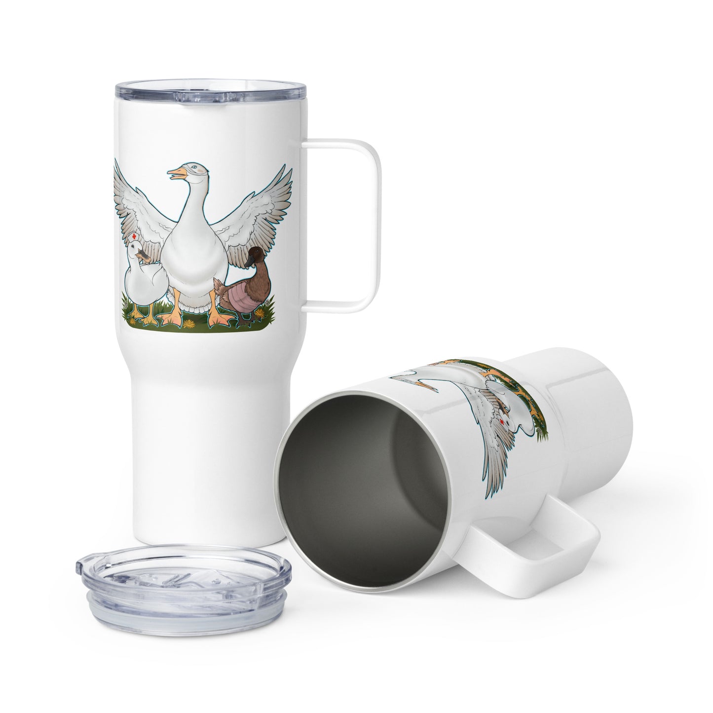 Mumbles And Gang Travel mug with a handle