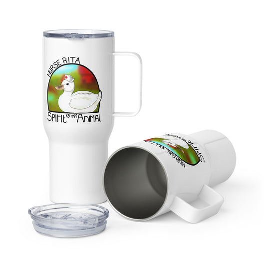 Nurse Rita Travel mug with a handle