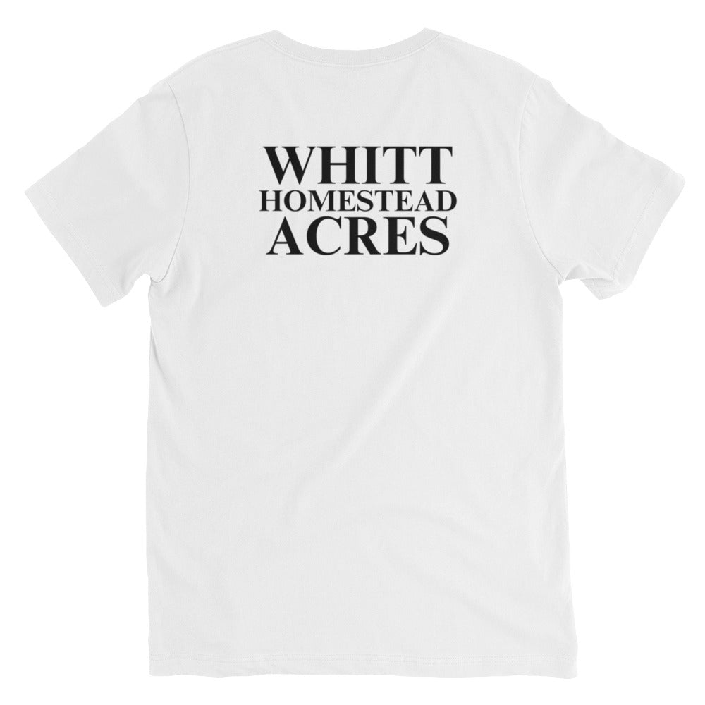 We Heart Mumbles White Unisex Short Sleeve V-Neck T-Shirt