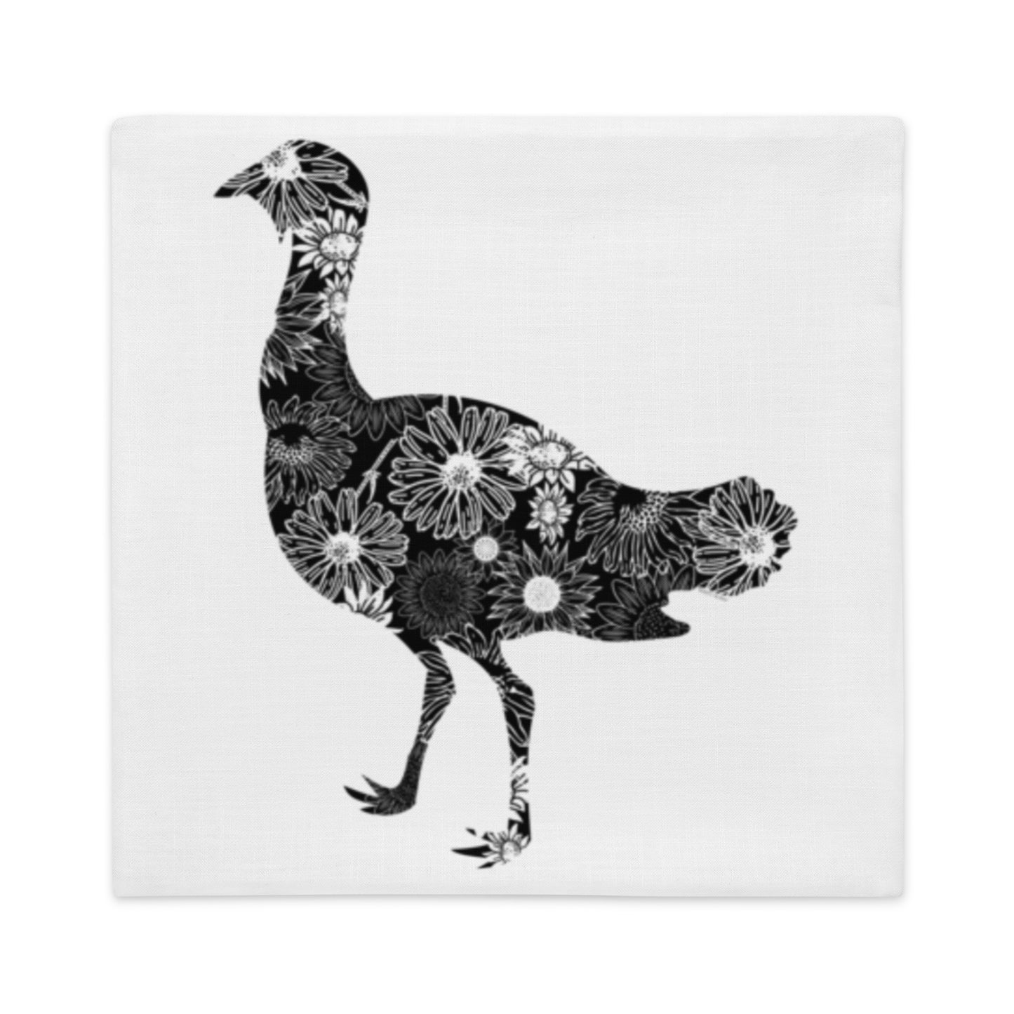 Turkey Silhouette Sunflowers Premium Pillow Case