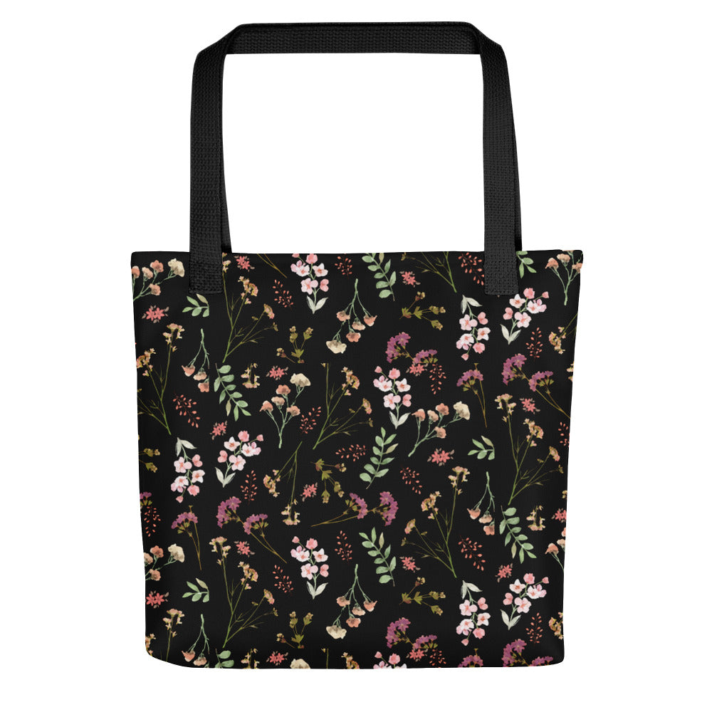 Vintage Dark Flowers Tote bag