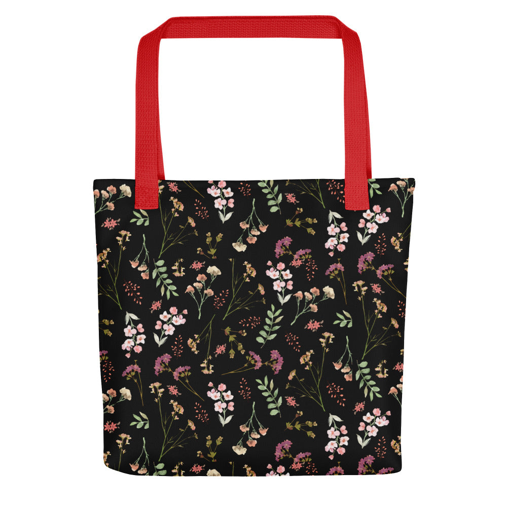 Vintage Dark Flowers Tote bag