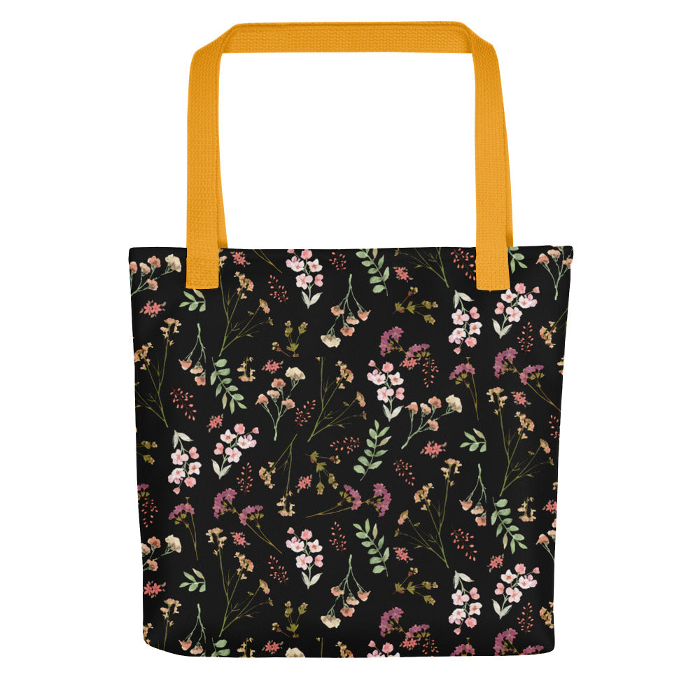 Vintage Dark Flowers Tote bag