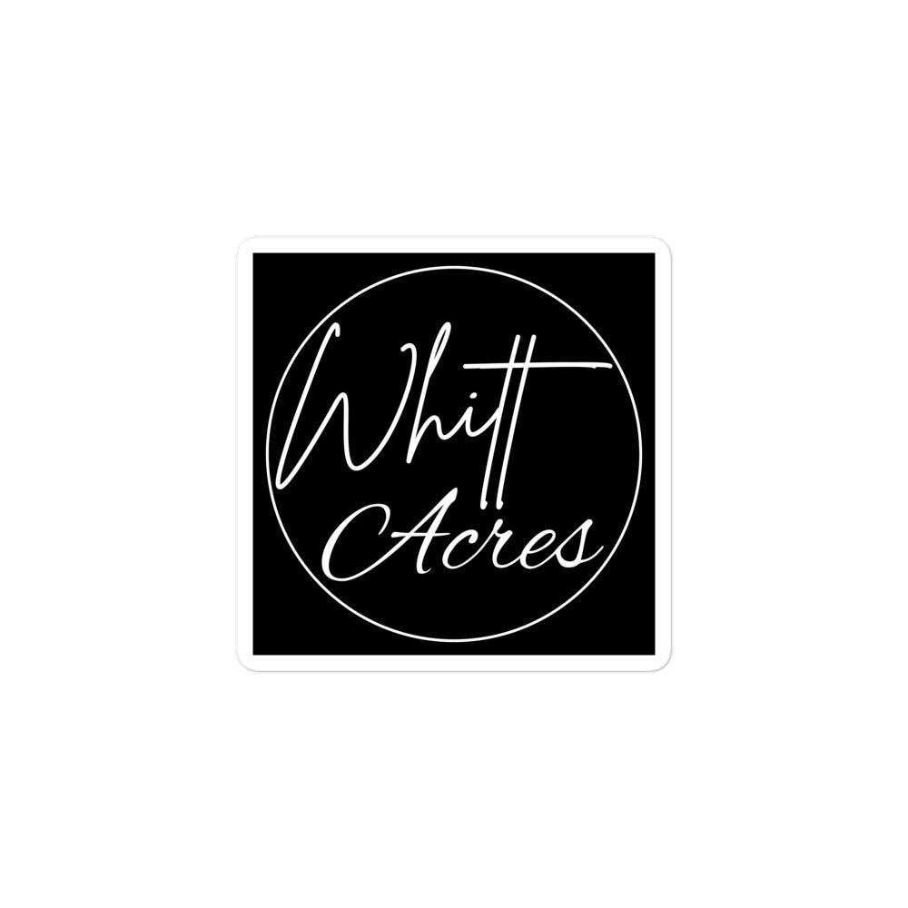 Whitt Acres Logo Bubble-free stickers