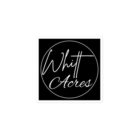 Whitt Acres Logo Bubble-free stickers