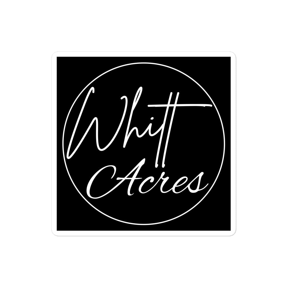 Whitt Acres Logo Bubble-free stickers