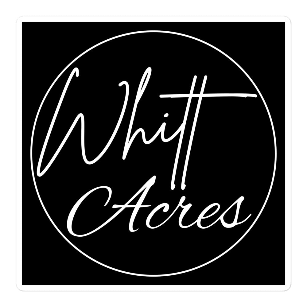 Whitt Acres Logo Bubble-free stickers