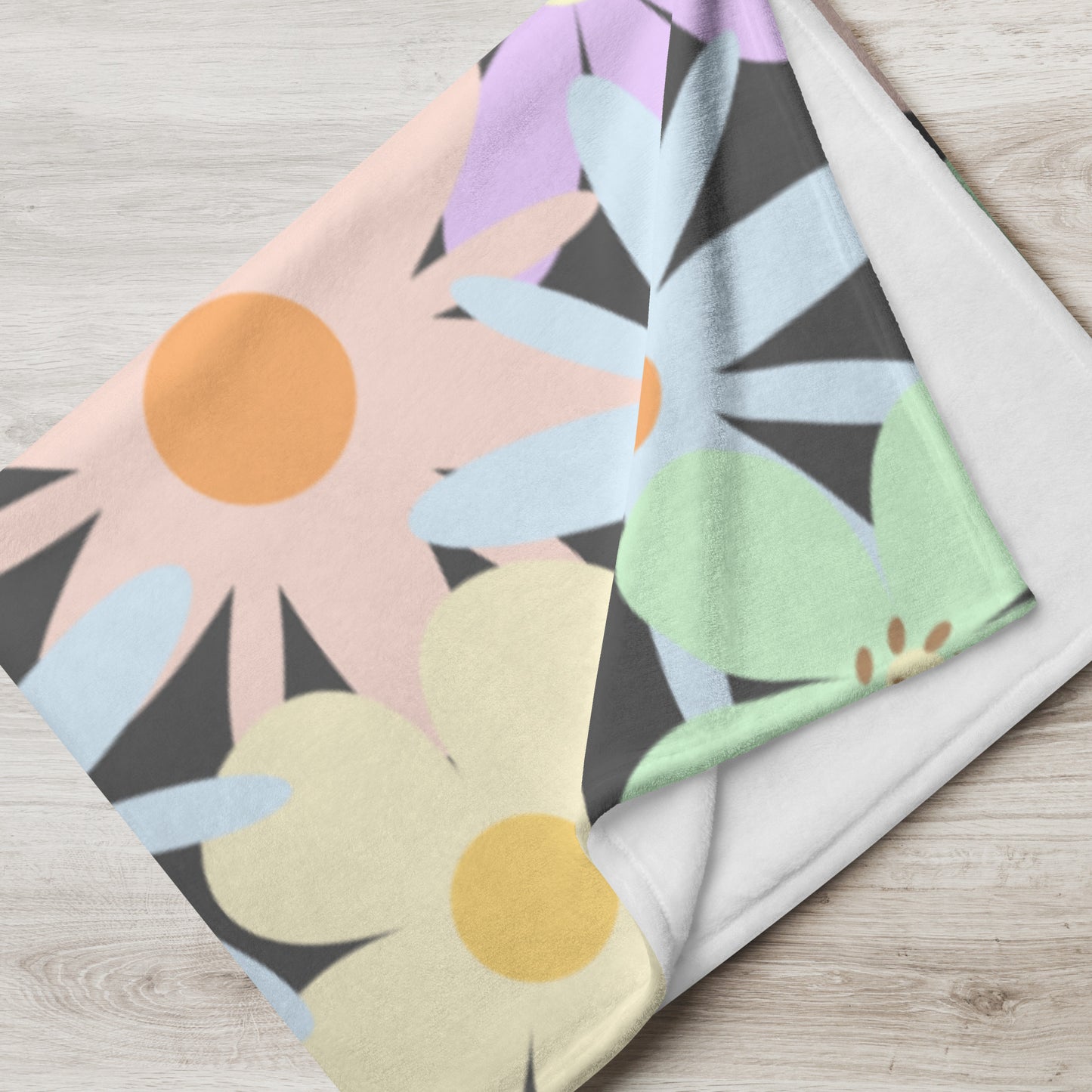 Colorful Flowers Throw Blanket