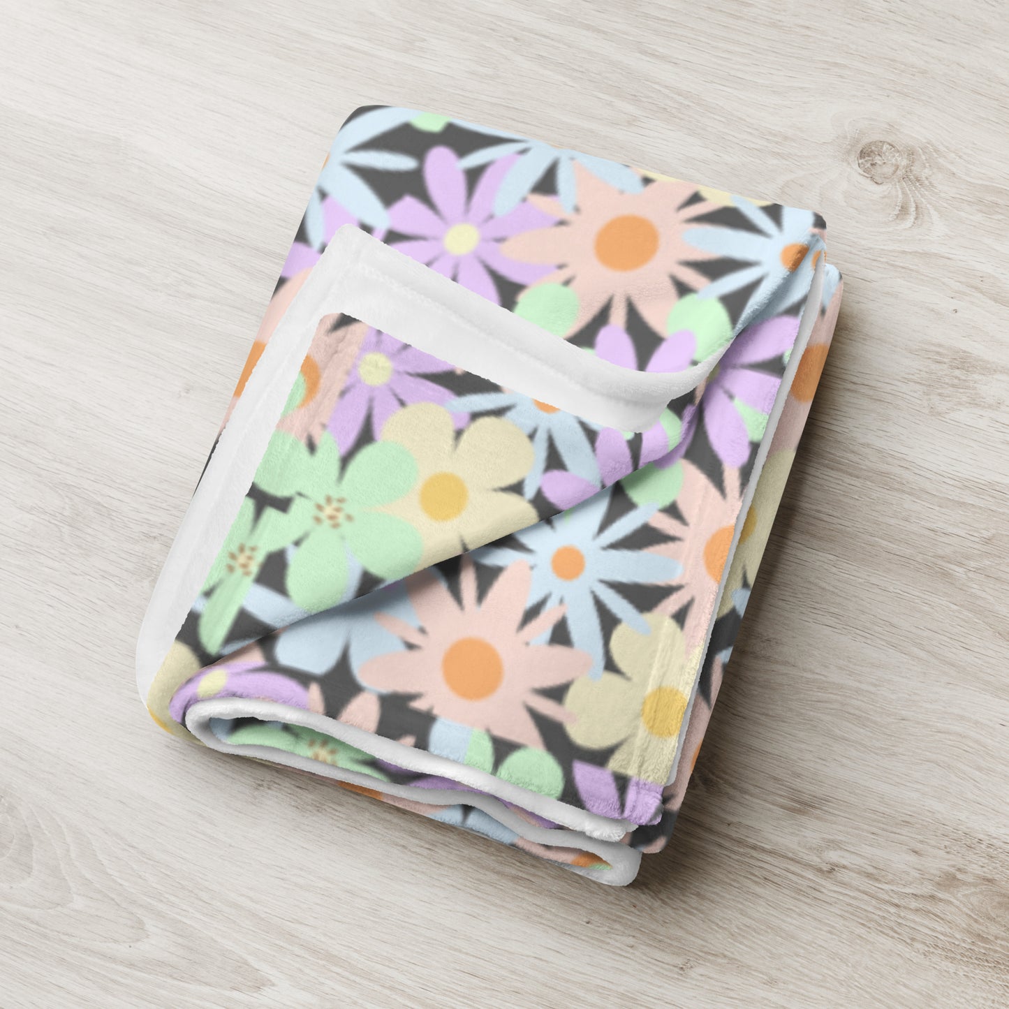 Colorful Flowers Throw Blanket