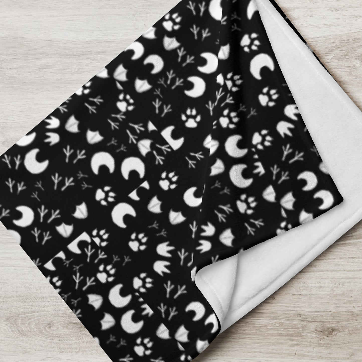 Animal Tracks Throw Blanket