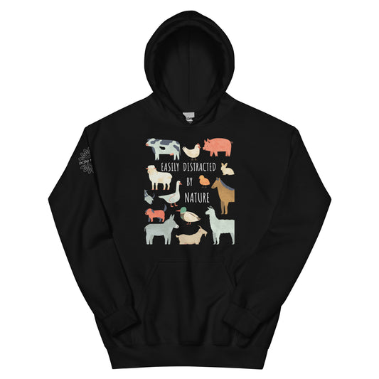 Farm Animals Distracted Unisex Hoodie