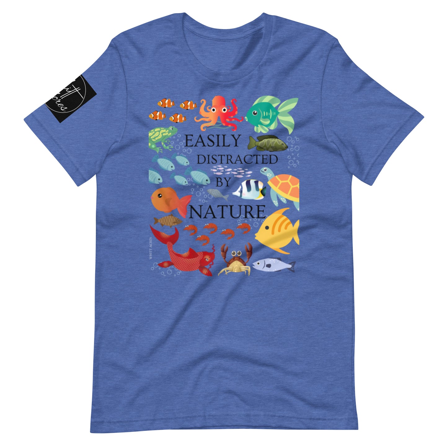 Easily Distracted By Nature Sea Creatures Blue Edition Unisex t-shirt