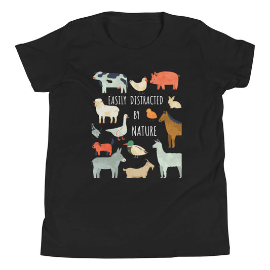 Farm Animal Distracted Youth Short Sleeve T-Shirt